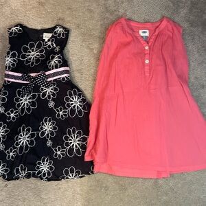 Summer Sleeveless Dresses Size 4 and 4T Set of 2 Little Girls Adorable